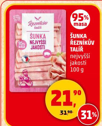 Šunka nejvyšší jakosti Řezníkův talíř