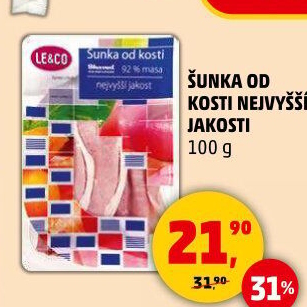 Šunka od kosti nejvyšší jakosti LE&amp