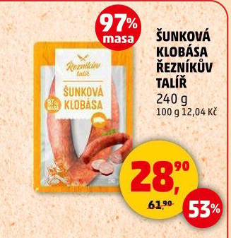 Šunková klobása Řezníkův talíř