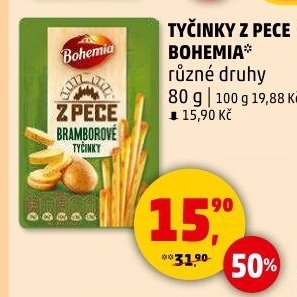 Tyčinky Z pece Bohemia Chips