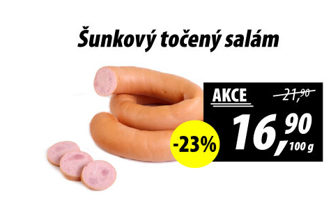 Salám šunkový točený