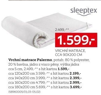 VRCHNÍ MATRACE