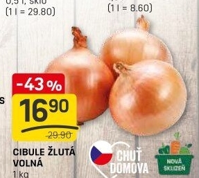 Cibule kuchyňská žlutá