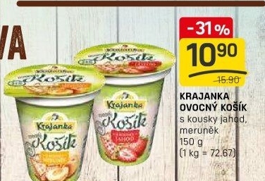 Jogurt ochucený Ovocný košík Krajanka