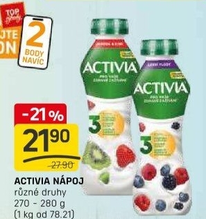 Jogurtový nápoj Activia Danone