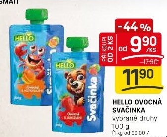 Ovocná kapsička Svačinka Hello