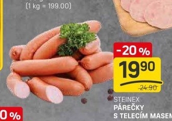 Párečky s telecím masem Steinex
