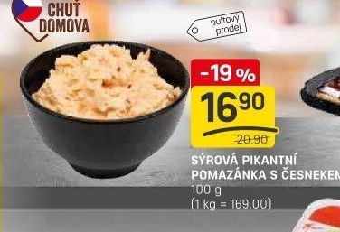 Pikantní sýrová pomazánka s česnekem