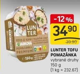 Pomazánky tofu Lunter