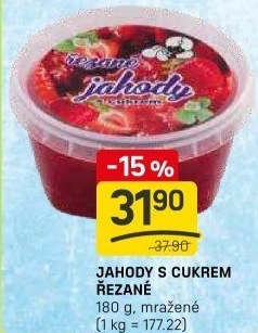 Zmrzlina jahody s cukrem