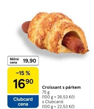 Croissant s párkem
