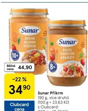 Příkrmy Sunar