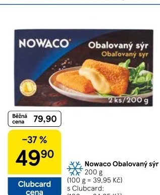 Sýr obalovaný mražený Nowaco