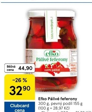 Feferony pálivé Efko