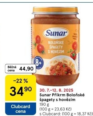 Masozeleninový příkrm Sunar