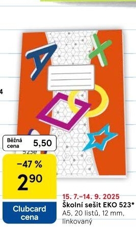 Školní sešit A5
