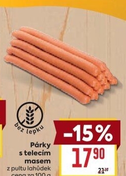 Párky s telecím masem