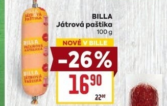 Paštika játrová Billa