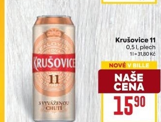 Pivo světlý ležák 11° Krušovice