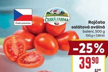 Rajčata oválná Česká farma