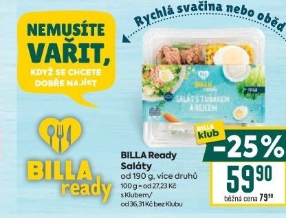 Saláty Ready Billa