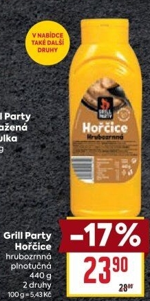 Hořčice hrubozrnná Grill Party