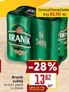 Pivo světlé Braník