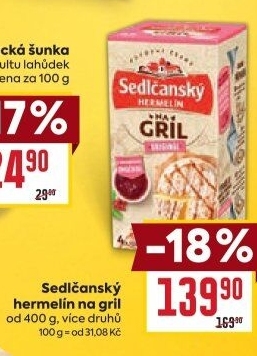 Sýr Hermelín na gril Sedlčanský