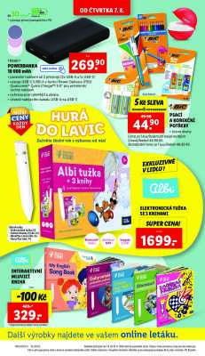 akční leták Lidl 7.8.2025-10.8.2025