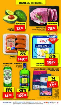 akční leták Lidl 7.8.2025-10.8.2025