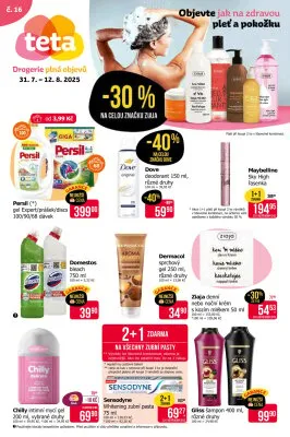 akční leták Teta drogerie 31.7.2025-12.8.2025