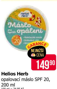 Máslo na opalování OF 20 Helios Herb