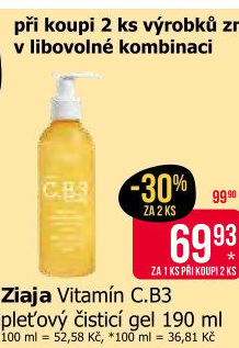 Pleťový čistící gel Vitamin C.B3 Ziaja