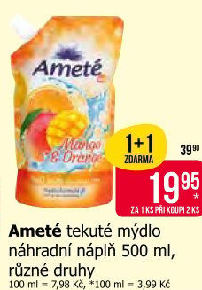 Tekuté mýdlo Ameté- náhradní náplň