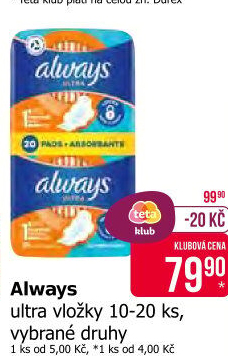 Vložky dámské Ultra Always