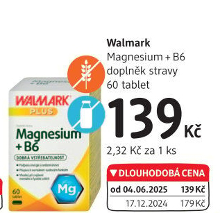 Doplněk stravy Magnézium + B6 Plus Walmark