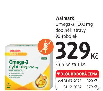 Doplněk stravy Omega-3 rybí olej Plus Walmark
