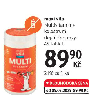 Doplněk stravy pro děti Multivitamin + kolostrum MaxiVita Kids