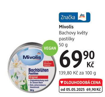 Pastilky Bachovy květy Mivolis