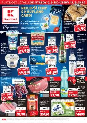 akční leták Kaufland 6.8.2025-12.8.2025