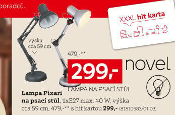 LAMPA NA PSACÍ STŮL