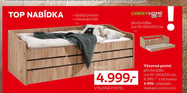 VÝSUVNÁ POSTEL