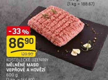 Mleté maso mix Kostelecké uzeniny