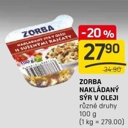 Nakládaný sýr v oleji Zorba