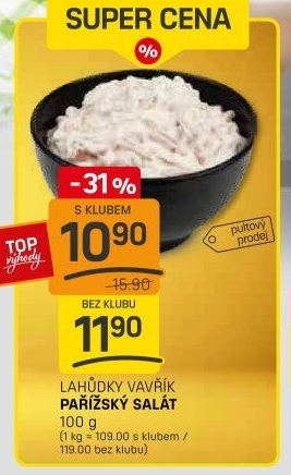 Pařížský salát Lahůdky Vavřík