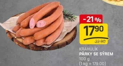 Párky se sýrem Krahulík
