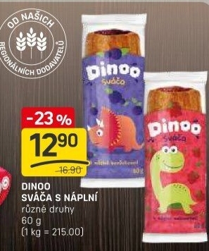 Pečivo Sváča s náplní Dinoo