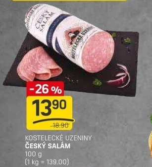 Salám český Kostelecké uzeniny
