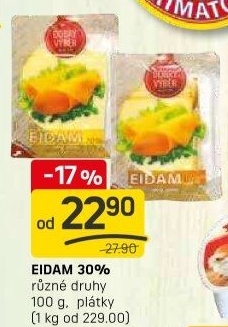 Sýr Eidam 30% Dobrý Výběr