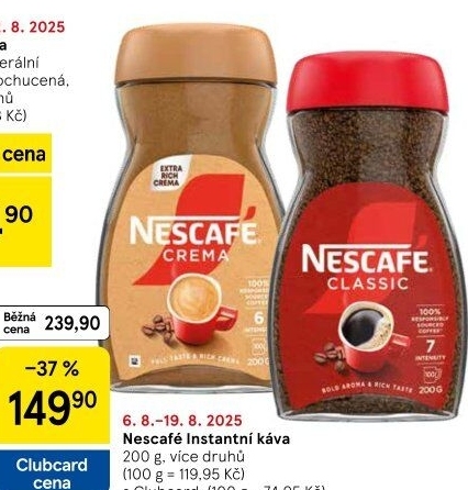 Instantní kávy Nescafé
